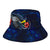 Tokelau Polynesian Bucket Hat - Blue Turtle Hibiscus - Polynesian Pride