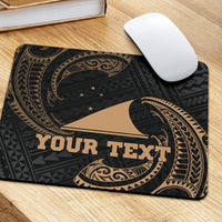 Tokelau Polynesian Custom Personalised Mouse Pad - Gold Tribal Wave - Polynesian Pride