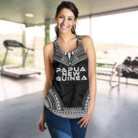 Papua New Guinea Women's Racerback Tank - Polynesian Chief Black Version - Polynesian Pride