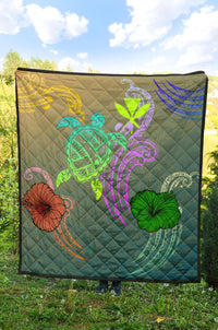 Hawaii Turtle Polynesian Premium Quilt - Tag Style - Polynesian Pride