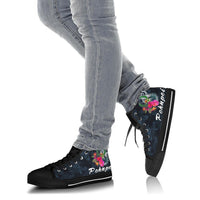 Pohnpei Micronesia High Top Shoes - Tropical Flower - Polynesian Pride