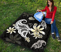 Plumeria Butterfly Premium Quilt - Polynesian Pride
