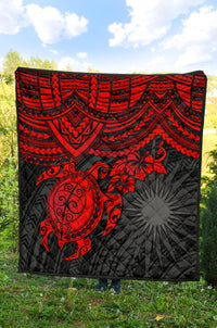 Marshall Islands PolynesianPremium Quilt - Red Turtle - Polynesian Pride