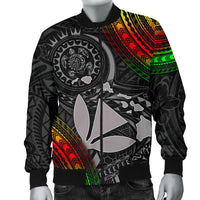 Polynesian Hawaii Men's Bomber Jacket - Kanaka Maoli Hawaiian Map - Polynesian Pride