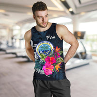 Federated States of Micronesia Men's Tank Top - Tropical Flower - Polynesian Pride