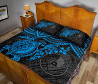 Yap Polynesian Quilt Bed Set - Blue Turtle - Polynesian Pride