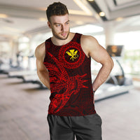 Hawaii Tank Top Polynesian Kanaka Map Hawaiian Men's Tank Top - Red - TT Style - Polynesian Pride