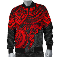 Polynesian Bomber Jacket (Men) - Polynesian Red Turtle - Polynesian Pride