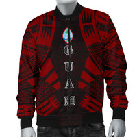 Guam Men Bomber Jackets - Polynesian Tattoo Red - Polynesian Pride