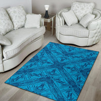 Polynesian Blue Dark Color Area Rug - Polynesian Pride