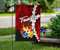 Tonga Polynesian Flag - Tribal Wave Tattoo Flag Color - Polynesian Pride