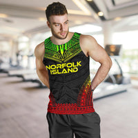 Norfolk Island Men's Tank Top - Polynesian Chief Reggae Version - Polynesian Pride