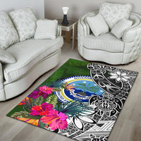 Federated States of Micronesia Area Rug - Turtle Plumeria Banana Leaf - Polynesian Pride
