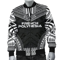 French Polynesia Polynesian Chief Men's Bomber Jacket - Black Version - Polynesian Pride