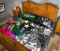 Kosrae Quilt Bed Set - Turtle Plumeria Banana Leaf - Polynesian Pride