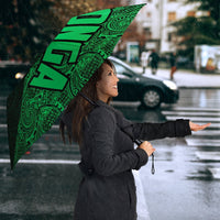 Tonga Umbrella Turtle Mermaid Polynesian Pattern Green - Polynesian Pride