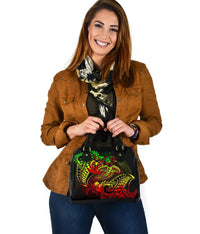 Vanuatu Polynesian Shoulder Handbag - Reggae Shark Polynesian Tattoo - Polynesian Pride
