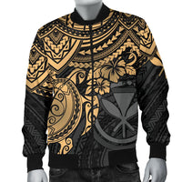 Polynesian Hawaii Bomber Jacket (Men) - Gold Turtle - Polynesian Pride