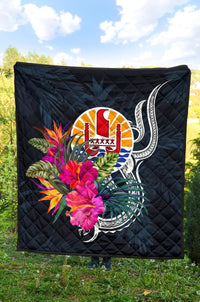 Tahiti Polynesian Premium Quilt - Tropical Flower - Polynesian Pride