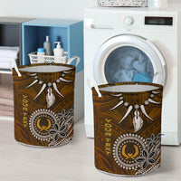 Pohnpei Custom Personalised Laundry Baskets - Polynesian Boar Tusk - Polynesian Pride