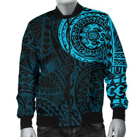 Polynesian Tattoo Style Men's Bomber Jacket Blue - Polynesian Pride
