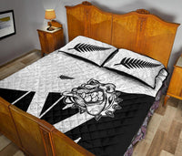 Aotearoa Bulldog Maori Quilt Bed Set - White - Polynesian Pride