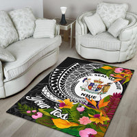 Niue Area Rug - Custom Personalised Seal Spiral Polynesian Patterns - Polynesian Pride