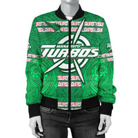Manawatu Turbos Women Bomber Jacket Maori Vibes - Polynesian Pride