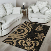 New Caledonia Area Rug - Gold Tentacle Turtle - Polynesian Pride