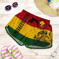 Hawaii Kanaka Flag Polynesian Women's Shorts - Polynesian Pride