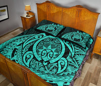 Hawaii Polynesian Turtle Quilt Bed Set - Turquoise - Polynesian Pride