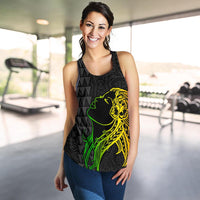 Hula Girl And Turtle Hibiscus Women's Racerback Tank - Polynesian Pride