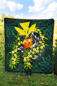 Polynesian Hawaii Premium Quilt - Ti Leaf Lei Turtle - Polynesian Pride