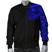 Polynesian Chest Tattoo Men's Bomber Jacket Blue - Polynesian Pride