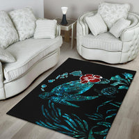 Hawaii Ohana Honu Paua Shell Rug - Polynesian Pride