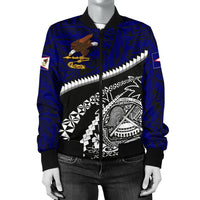 American Samoa Women's Bomber Jacket - Road to Hometown - Polynesian Pride