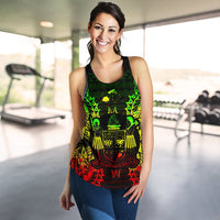 Fiji Polynesian Women Tank Top Map Reggae - Polynesian Pride