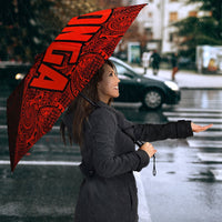 Tonga Umbrella Turtle Mermaid Polynesian Pattern Red - Polynesian Pride