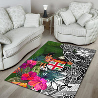 Fiji Area Rug - Turtle Plumeria Banana Leaf Crest - Polynesian Pride