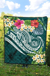 Polynesian Hawaii Premium Quilt - Summer Plumeria - Polynesian Pride