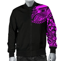 Polynesian Chest Tattoo Men's Bomber Jacket Pink - Polynesian Pride