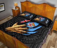 Fiji Personalised Quilt Bed Set - Fiji In Me (Black) - Polynesian Pride