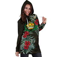 Tonga Hoodie Dress - Tonga Crown Hibiscus - Polynesian Pride
