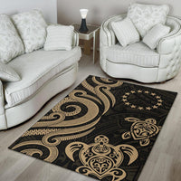 Cook Islands Area Rug - Gold Tentacle Turtle - Polynesian Pride
