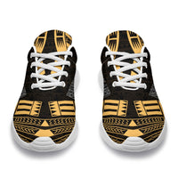 Norfolk Island Sport Sneakers - Polynesian Tattoo Gold - Polynesian Pride