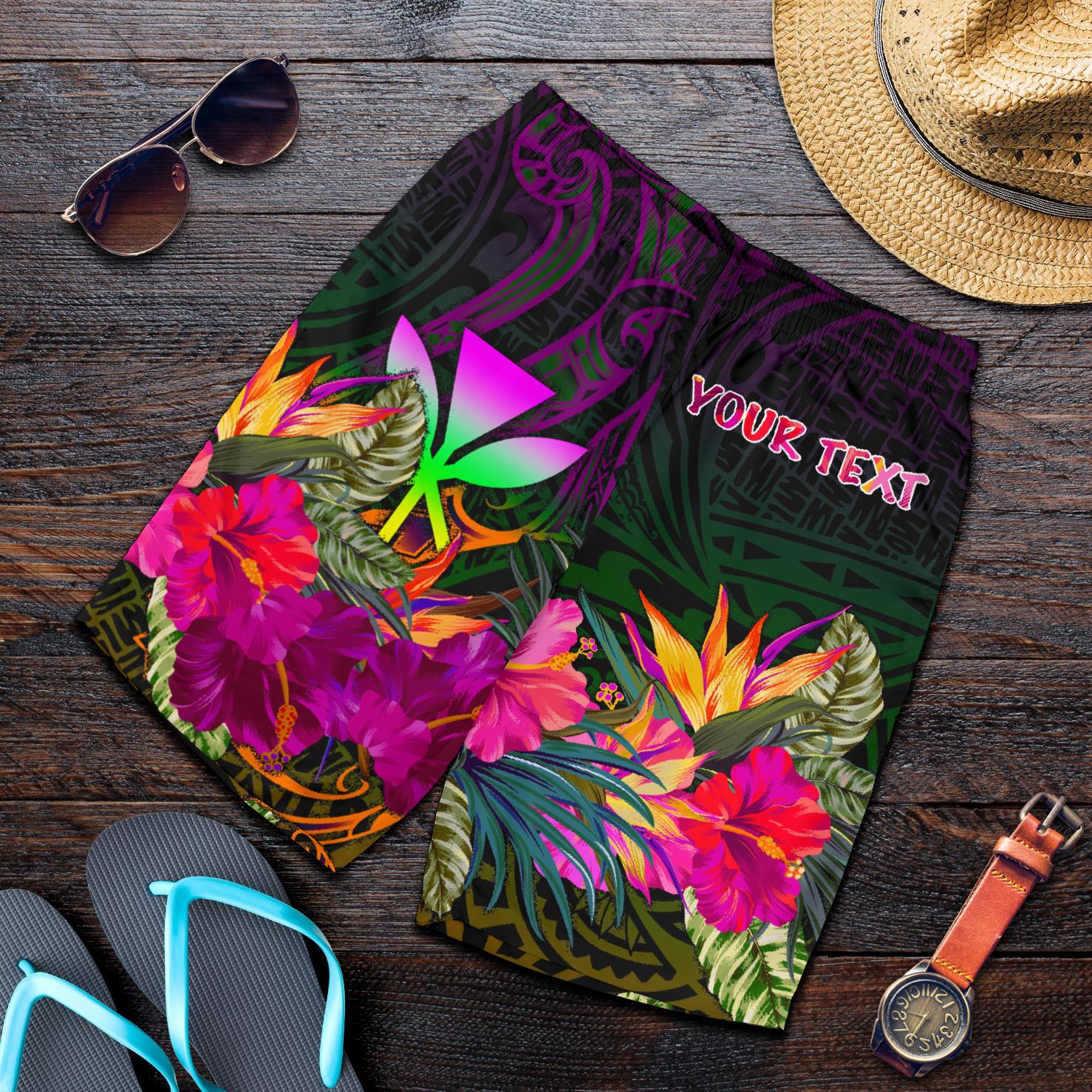 Polynesian Hawaii Personalised Kanaka Maoli Men's Shorts - Summer Hibiscus Reggae - Polynesian Pride