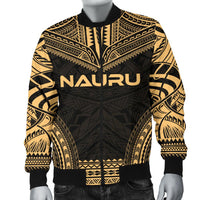 Nauru Polynesian Chief Men's Bomber Jacket - Gold Version - Polynesian Pride