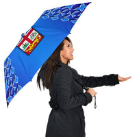 Fiji Drua All Over Print Umbrellas Tapa - Polynesian Pride