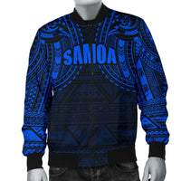 Samoa Men's Bomber Jacket - Blue Spirit - Polynesian Pride