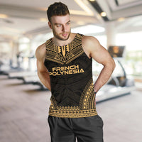 French Polynesia Men's Tank Top - Polynesian Chief Gold Version - Polynesian Pride